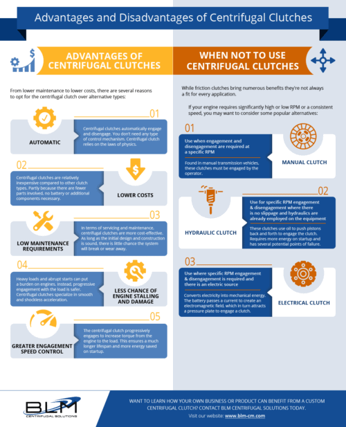 advantages of centrifugal clutches